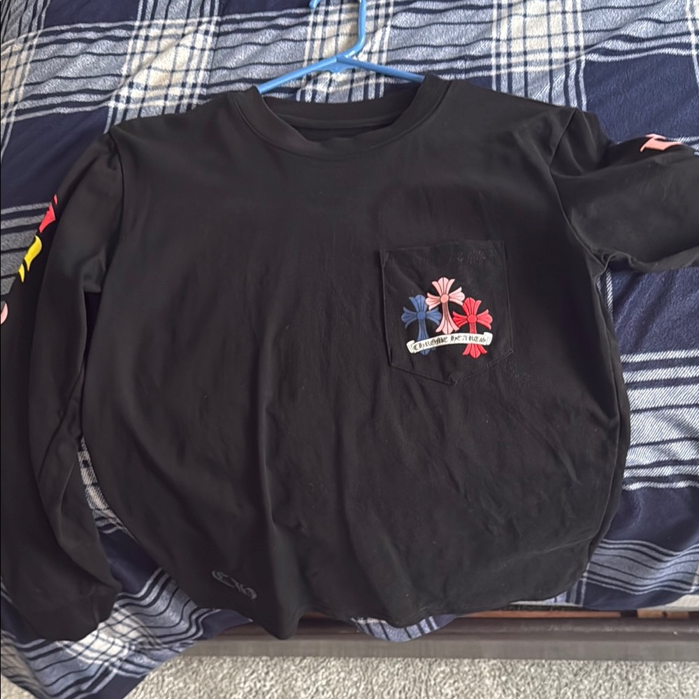 Chrome Hearts Black and Red Long Sleeve Tees